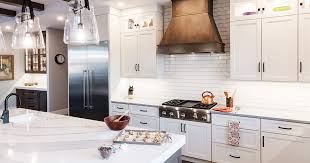 It has a hue value of 42° indicating that this is a warm color. White Kitchen Cabinets With Gray Stained Island Showplace Cabinetry