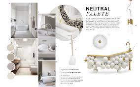 White beaded board walls and dark flooring visually heighten this small but stylish neutral bath. Luxury Bathroom Trends Neutral Palette