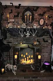 Photo Credit Robin Destefano Grandin Road Spooky Decor Challenge 2016 Halloween Fireplace Halloween Decorations Indoor Halloween Mantel