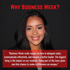 Why Business Week? Senior Danielle Gearhart served as the Vice President of  Marketing for the team this year, and here's what she had to say about it:  “Business Week was such a