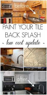 Most people tend to stick to neutral colors when it comes to cabinets and countertops, but your backsplash is the perfect canvas for a pop of color. How To Paint A Tile Backsplash My Budget Solution Designer Trapped Diy Kitchen Tile Backsplash Home Decor