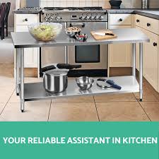 stainless steel kitchen work table