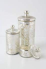 Each of them brings their own character and functionality for the bathroom. Bathroom House Home Anthropologie Com Mercury Glass Jar Bath Accessories
