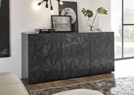 Sideboard im weiß hochglanz anthrazit. Hochglanz Sideboard Zamu 3 Turig Anthrazit Kaufen Bei Mobel Lux