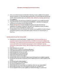 Dos and donts of a job interview. Job Interview Questions For It Job Interview Interview