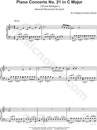 Wolfgang amadeus mozart — piano concerto no. Wolfgang Amadeus Mozart Piano Concerto No 21 In C Major Second Movement Excerpt Sheet Music Piano Solo In F Major Download Print Sku Mn0095511
