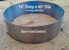 Maybe you would like to learn more about one of these? Large Campfire Ring Fire Pit Liner 45 Dia X 14 Etsy Fire Pit Liner Fire Pit Deck Fire Pit