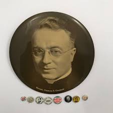 18 Father Coughlin Pinbacks , Ribbons , Buttons 9" sold at auction
