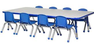 9 Piece Rectangular Activity Table Chair Set In 2020 Activity Table Ecr4kids Table And Chairs