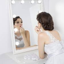 Make sure this fits by entering your model number.; Led Vanity Mirror Lights Kit Mrah Upgraded 2 Color Lighting Modes Makeup Mirror Lighting Fixture With 10 Dimmable Bulbs For Vanity Table Set Bathroom Mirror Amazon Com