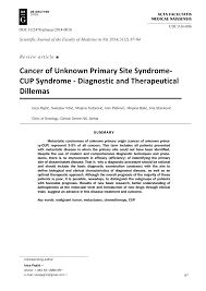 Vladimir passed away on month day 2006, at age 55. Cancer Of Unknown Primary Site Syndrome Cup Syndrome Diagnostic And Therapeutical Dillemas Topic Of Research Paper In Clinical Medicine Download Scholarly Article Pdf And Read For Free On Cyberleninka Open Science