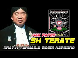 Persaudaraan setia hati terate (dikenal luas sebagai psht atau sh terate) adalah organisasi olahraga yang diinisiasi oleh ki hadjar hardjo oetomo pada tahun 1922 dan kemudian disepakati namanya menjadi persaudaraan setia hati terate pada kongres pertamanya di madiun pada tahun 1948. Hak Paten Sh Terate Krat H Tarmadji Boedi Harsono