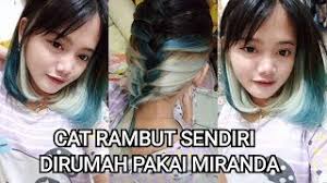 Murah meriah thanks for watching gengs. Tutorial Cara Mewarnai Rambut Sendiri Blue Silver Peek A Boo Ombre Youtube