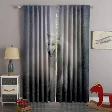 3d Printed Wolf Style Custom Living Room Curtains Curtains Living Room Shabby Chic Furniture Shabby Chic Desk