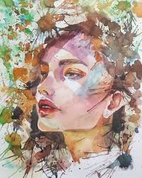 Original Abstract Women Watercolor Paintings For Sale