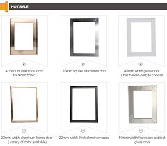 Cabinetry can transform how a kitchen looks and performs, which is why it should have quality components, regardless of budget size. Custom Made Size Aluminum Glass Door For Kitchen Cabinet And Drawers Fronts Buy Kitchen Cabinet Aluminum Frame Glass Door Frosted Glass Kitchen Cabinet Doors Aluminum Frosted Glass Door Product On Alibaba Com