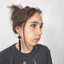 Shoulder sweeping earrings, bold style, inner tube earrings, upcycled,  circular fashion, Tammy Rice — Tammy Rice Art