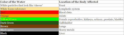 Ionic Foot Bath Detox Color Chart Explained For Your