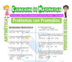 Que me pregunten lo que sea, pero que no me pregunten el promedio. Problemas Con Promedios Para Tercero De Secundaria Matematica