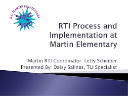 Rti Process And Implementation At Martin Elementary Ppt