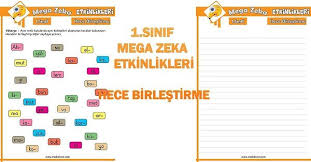 1 Sinif Mega Zeka Etkinligi Hece Birlestirme Meb Ders Hece 1 Sinif Sinif