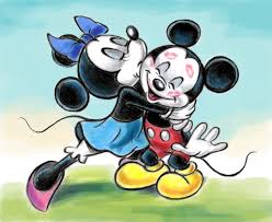 74692 - safe, artist:zdrer456, mickey mouse (disney), minnie mouse  (disney), mammal, mouse, murine, rodent, anthro, disney, mickey and  friends, 2d, black body, black fur, bloomers, bow, duo, female, fur, hair  accessory, hair