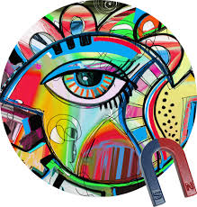 See more ideas about art painting detail of a young girl's eyes in an oil painting by artist gary armer. Abstract Eye Painting Round Fridge Magnet Youcustomizeit