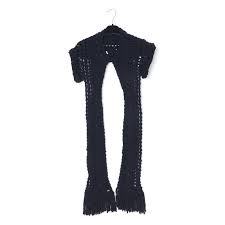 Maybe you would like to learn more about one of these? Chanel Black Knit Shawl Schwarz Wolle Ref 247675 Joli Closet