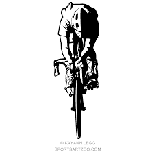 Black And White Bike Design Cyclist Front View Black And White Sportsartzoo Bike Illustration Bike Art Biker Art