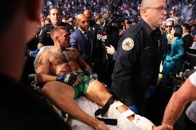 Joe rogan is an american comedian, ufc colour commentator, and podcast host as well. Leg Injury To Conor Mcgregor Ends Trilogy Bout Against Dustin Poirier