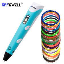 3d Pens Myriwell 2nd Generation Rp 100b Led Display Diy 3d Printer Pen With 3color 9m Abs Arts 3d Pens For Kids Drawing T 3d Printer Pen 3d Pens 3d Drawing Pen