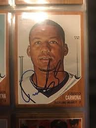 2011 Topps Heritage Fausto Carmona Auto Signed