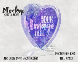 Dye Sublimation Crystal Heart Mockup Add Your Own Image And Etsy Crystal Photography Crystal Heart Crystals