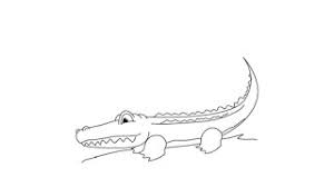 How to draw a realistic crocodile how to draw an alligator! How To Draw An Alligator Easy Step By Step Drawing Lessons For Kids Youtube