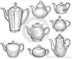 Black And White Teapot Clipart Kettles Set Teapots Silhouette Collection Coffee Pot Teapot Drawing Tea Bag Art Tea Pots
