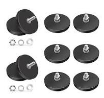 Winspeed M5 Rubber Coated Magnet 30LBS, 8 Pack Anti-Scratch Neodymium  Magnet Rubber Coated Mounting Magnets Base with M5 Threaded Studs for Light  Bar ...