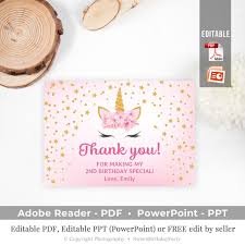 Add your own photo to the microsoft word. Violeta On Twitter Editable Birthday Thank You Card Printable Unicorn Theme Label Pink And Gold Thank You Tag Template Instant Download Uni6 Https T Co Lyejgejldq Papergoods Gold Birthday Pink Thankyoucard Birthdaythankyou Unicornthankyou