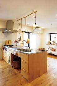 キッチン 流木 吊るし ディスプレイ 収納 アズ建設 流木 インテリア キッチン インテリア