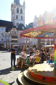 swinging in the town square trier germany germany trier europe