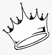 Transparent Crown Tumblr Sticker Aesthetic White Queen King Crown Clipart Black And White Png Dow Black And White Stickers Crown Drawing King Crown Drawing