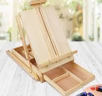 Solid Oiled Beechwood Art Easel Artina Foldable Tabletop Wooden Easel Stand  – Adjustable Beechwood Easel For Painting, Holds Canvas Up To 57cm (with ...