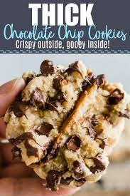 Thick Chocolate Chip Cookies Texas Size Recipe Cookies Recipes Chocolate Chip Chocolate Chip Recipes Chocolate Cookie Recipes