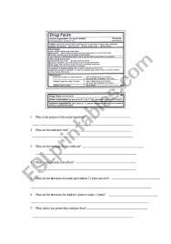 The role of a doctor's note for work is to prescribe medication for an employee and to mainly inform the employer about the absence of an employee from work. Reading Over The Counter Medicine Labels Esl Worksheet By Jsm0731