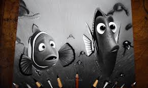 Start off with a pencil sketch. Finding Nemo Charcoal Drawing Album On Imgur