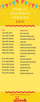 This page contains a national calendar of all 2021 public holidays for canada. Public Holidays In Ukraine 2021 Public Holidays Holiday Holiday List