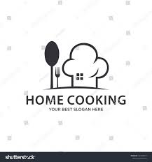 Home Cooking Food And Drink Logo Concept With Kitchen Hat Elements As Houses And Spoons As Trees Sponsored Ad Dri Drinks Logo Cooking Logo Logo Concept