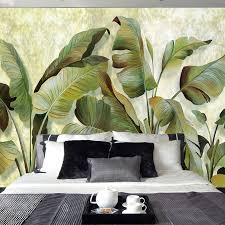 Diy indigo wall art with framed fabric. Custom Mural Wallpaper Southeast Asian Tropical Green Banana Leaf Wallpaper Bedroom Living Room Background Wall Decor Wallpaper Buy At The Price Of 8 88 In Aliexpress Com Imall Com