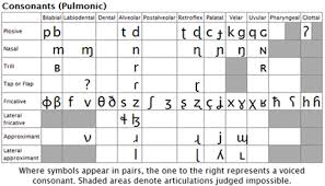 The ipa chart is a unique classification of sounds according to different aspects. Consonants