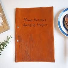 Personalised Leather Recipe Folder Stabo