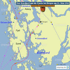The long fjord lies on the western side of the bergen peninsula, and it divides the laksevåg. Stepmap Unternehmen Rheinubung Der Korsfjord Und Die Fjorde Bei Bergen Am 21 Mai 1941 Karte 2 Landkarte Fur Deutschland